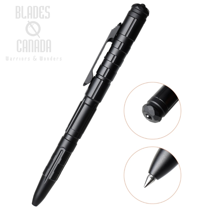 Remette Tactical Pen, Titanium Black, Glass Breaker, RT-TP1E (image for) Remette Tactical Pen, Titanium Black, Glass Breaker, RT-TP1E