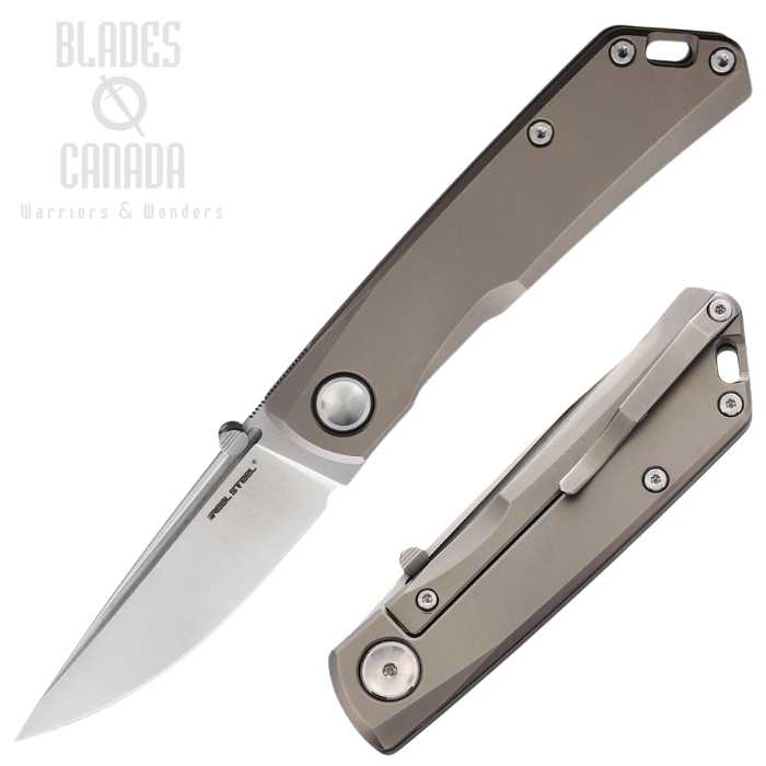 Real Steel Luna Boost Framelock Folding Knife, N590 Satin, Titanium Grey, 7071 (image for) Real Steel Luna Boost Framelock Folding Knife, N590 Satin, Titanium Grey, 7071
