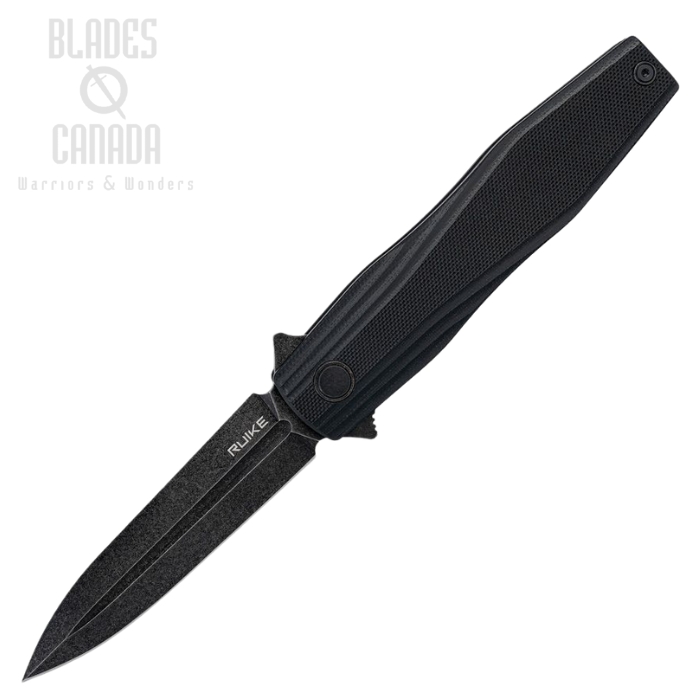 Ruike P188 Folding Knife, D2 Black, G10 Black, RKEP188B