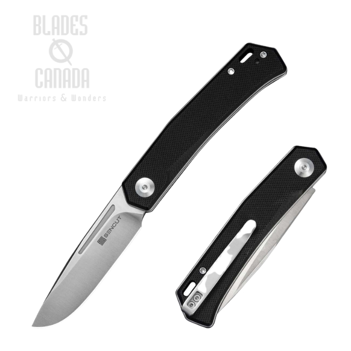 SENCUT Braxx Slipjoint Folding Knife, D2 Satin, G10 Black, S25089-1 (image for) SENCUT Braxx Slipjoint Folding Knife, D2 Satin, G10 Black, S25089-1