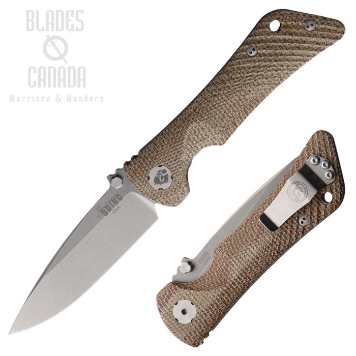Southern Grind Spider Monkey Folding Knife, S35VN SW, Micarta Tan, SG22327 (image for) Southern Grind Spider Monkey Folding Knife, S35VN SW, Micarta Tan, SG22327