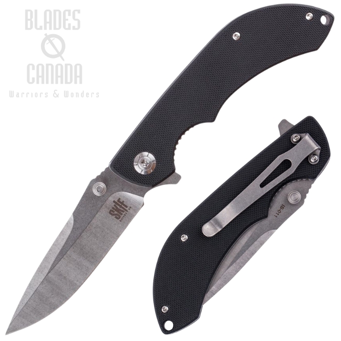 SKIF Spike Flipper Folding Knife, Stonewash Blade, G10 Black, SKFIS011B (image for) SKIF Spike Flipper Folding Knife, Stonewash Blade, G10 Black, SKFIS011B