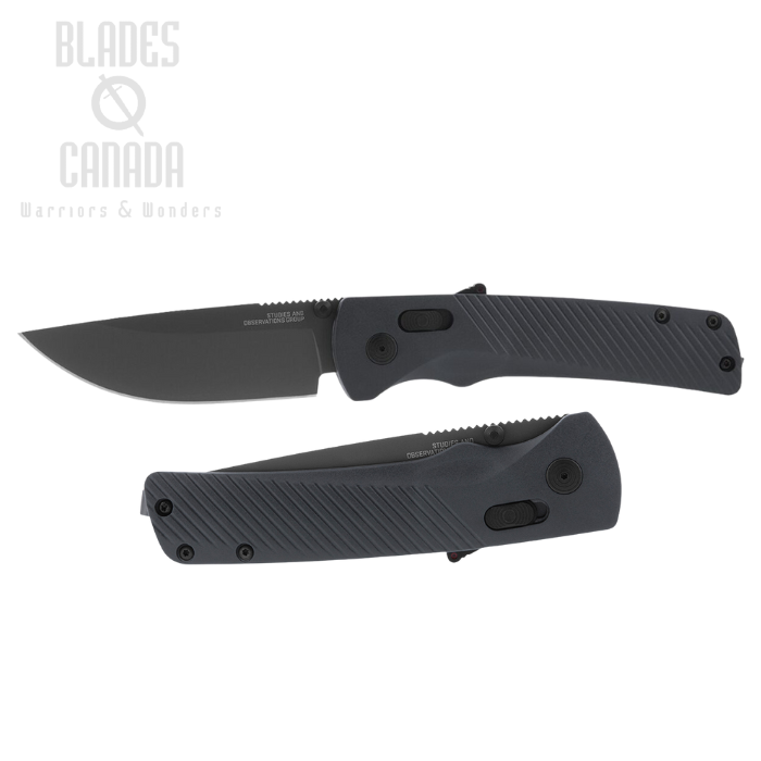 SOG Flash AT Folding Knife, D2 Black, GRN Urban Grey, 11-18-05-41