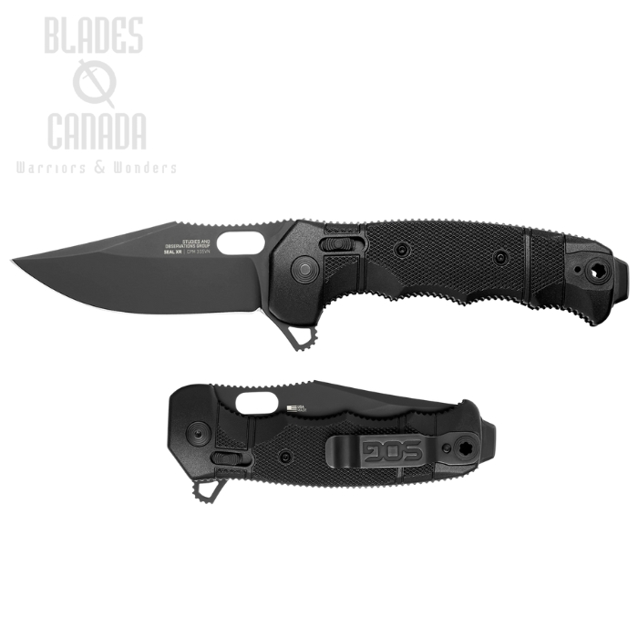 SOG Seal XR Flipper Folding Knife, S35VN Black, GRN Black, SOG-12-21-02-57