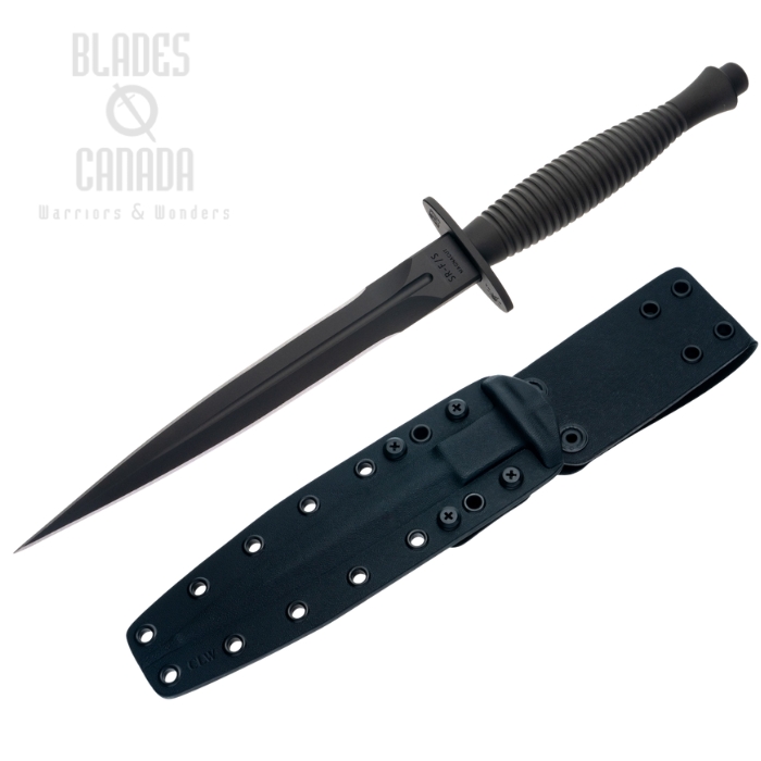 Spartan Blades Ronin F/S Dagger, CPM MagnaCut Black, Stainless Black, Kydex Sheath, SB60BKBKKYBK (image for) Spartan Blades Ronin F/S Dagger, CPM MagnaCut Black, Stainless Black, Kydex Sheath, SB60BKBKKYBK