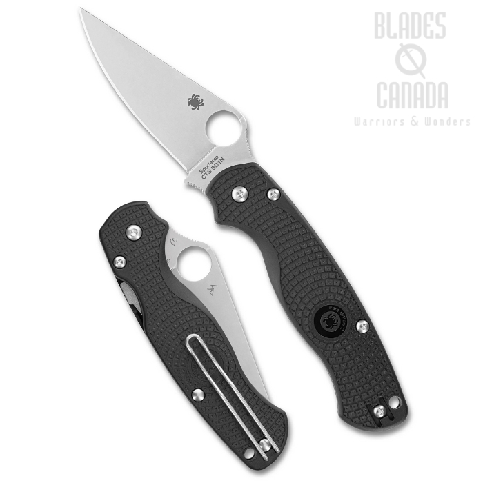 Spyderco Para Military 2 Lightweight Compression Lock Folding Knife, CTS BD1N Stainless, FRN Black, C81PBK2 (image for) Spyderco Para Military 2 Lightweight Compression Lock Folding Knife, CTS BD1N Stainless, FRN Black, C81PBK2