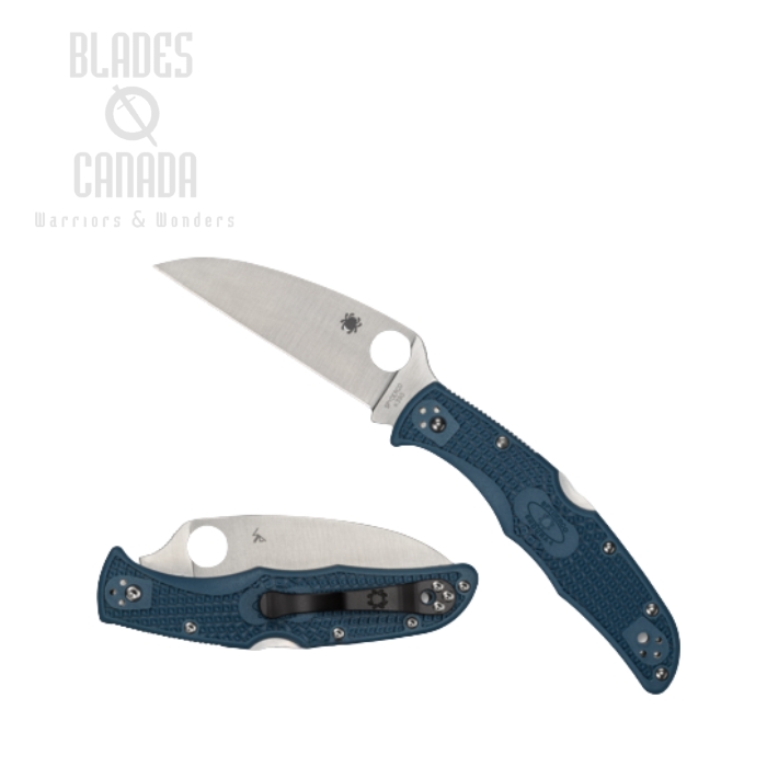 Spyderco Endura 4 Lightweight Folding Knife, K390 Satin Wharncliffe, FRN Blue, 10FWK390 (image for) Spyderco Endura 4 Lightweight Folding Knife, K390 Satin Wharncliffe, FRN Blue, 10FWK390