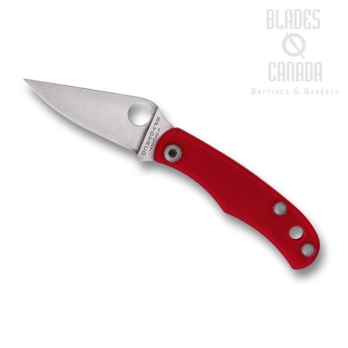 (Coming Soon) Spyderco Bug Slipjoint Folding Knife, 12C27 Satin, G10 Red, C133GRDP