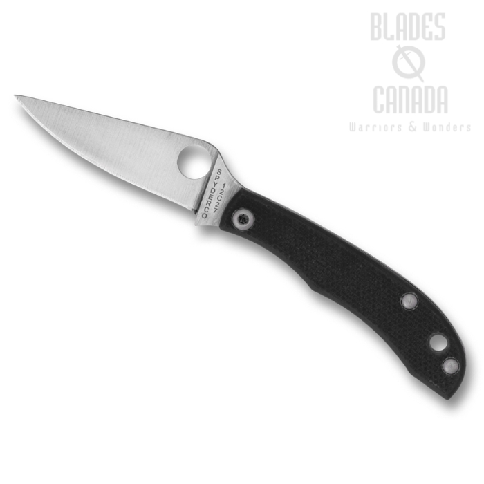 Spyderco HoneyBee Slipjoint Folding Knife, 12C27 Satin, G10 Black, C137GBKP