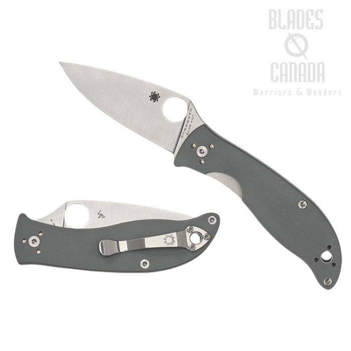 Spyderco Polestar Folding Knife, CTS-BD1N, G10 Gray, C220GPGY