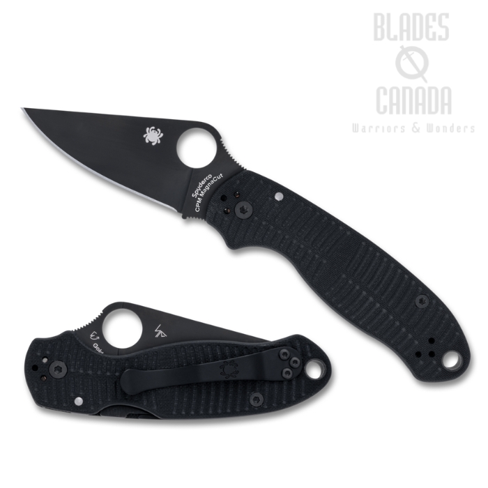 (Coming Soon) Spyderco Para 3 Salt Folding Knife, CPM MagnaCut Black, G10 Black, C223GMCBKP