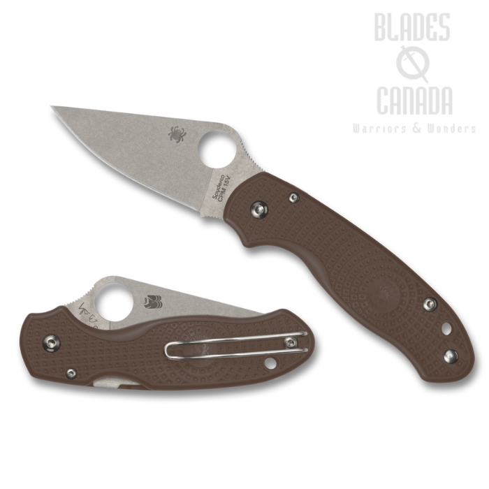 Spyderco Para 3 Lightweight Folding Knife, CPM 15V, FRN Brown, Sprint Run, C223PBN15V