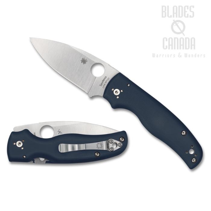 (Coming Soon) Spyderco Shaman Folding Knife, CPM SPY27, G10 Cobalt Blue, C229GPCBL