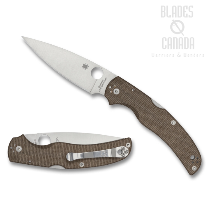 (Coming Soon) Spyderco Native Chief Folding Knife, CPM Cru-Wear, Micarta Brown, C244MPCW