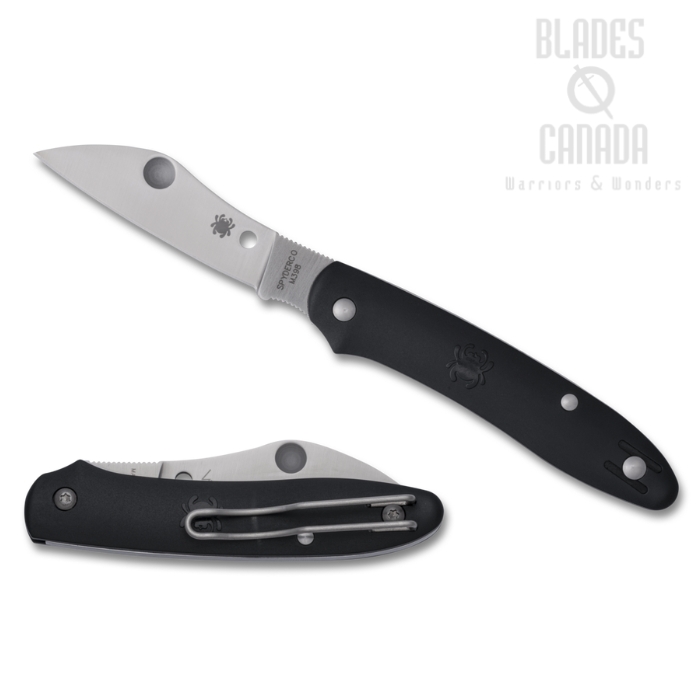 Spyderco Roadie XL Clipjoint Folding Knife, M398, FRN Black, C267BKP