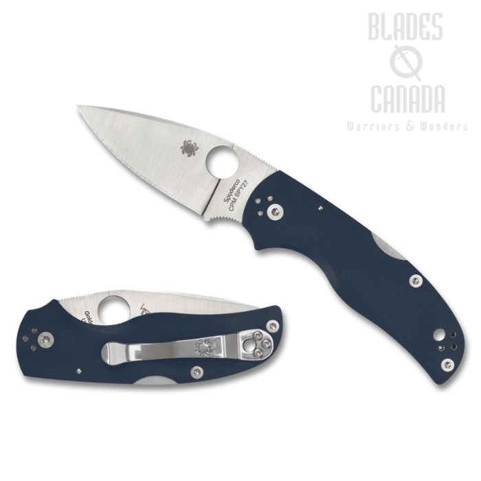 (Coming Soon) Spyderco Native 5 Folding Knife, CPM SPY27, G10 Cobalt Blue, C41GPCBL5