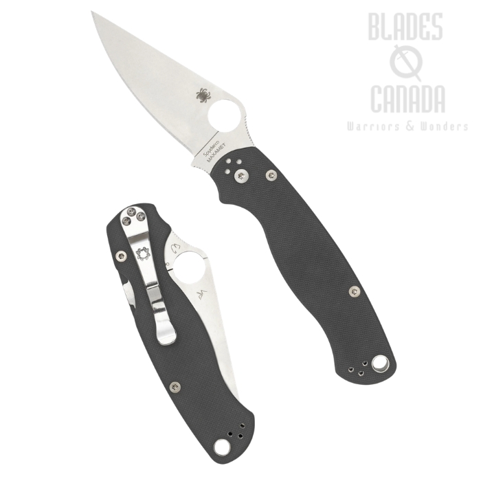 Spyderco Para Military 2 Compression Lock Folding Knife, Maxamet, G10 Grey, C81GPDGY2 (image for) Spyderco Para Military 2 Compression Lock Folding Knife, Maxamet, G10 Grey, C81GPDGY2