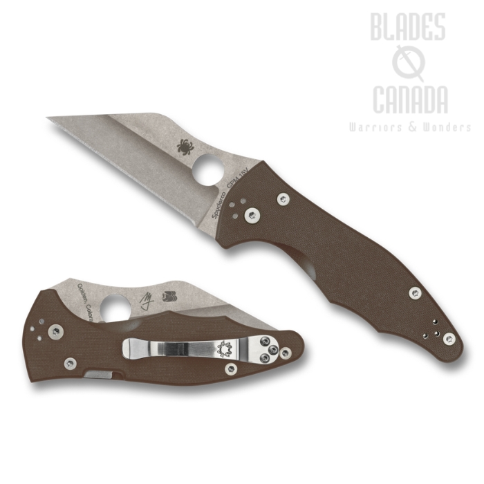 (Coming Soon) Spyderco Yojimbo 2 Folding knife, CPM 15V, G10 Brown, C85GPBN15V2