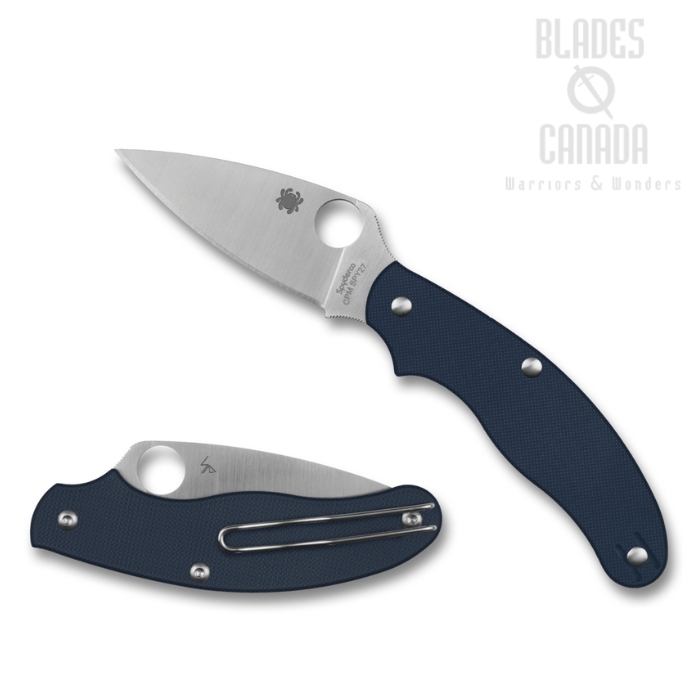 (Coming Soon) Spyderco UK Penknife Slipjoint Folding Knife, CPM SPY27, G10 Cobalt Blue, C94GPCBL