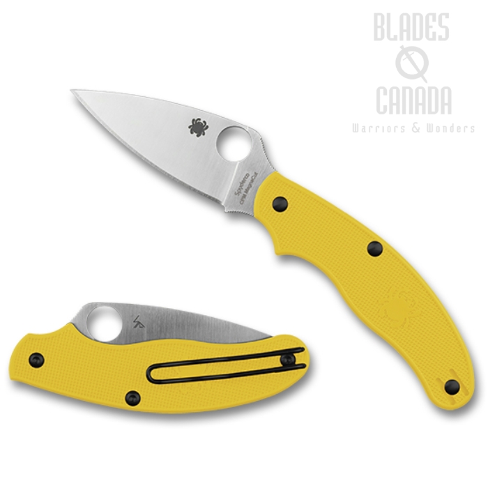 Spyderco UK Penknife Salt Slipjoint Folding Knife, CPM Magnacut, FRN Yellow, C94PYL