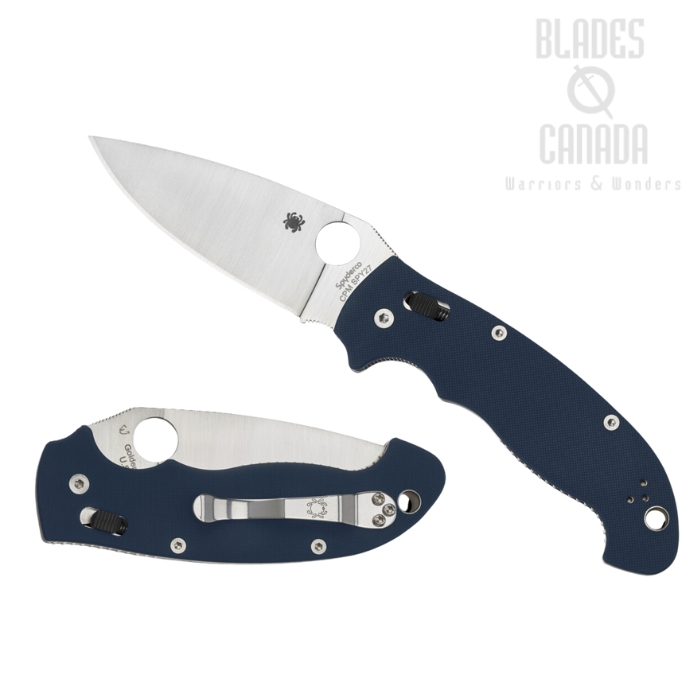 (Coming Soon) Spyderco Manix 2 XL Folding Knife, CPM SPY27, G10 Cobalt Blue, C95GPCBL2