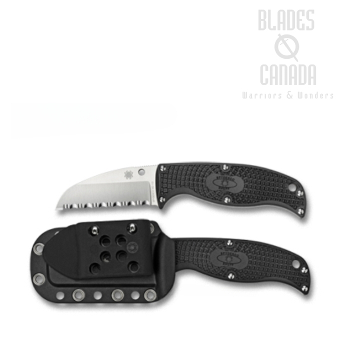 Spyderco Enuff Fixed Blade Knife, VG10 Sheepfoot, FRN Black, FB31SBK Spyderco Enuff Fixed Blade Knife, VG10 Sheepfoot, FRN Black, FB31SBK