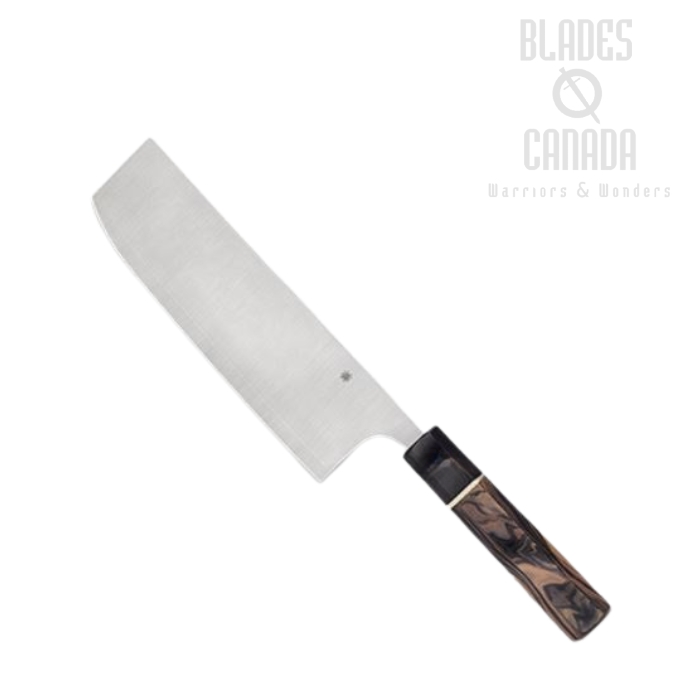 Spyderco Itamae Nakiri Kitchen Knife, Super Blue/SUS410 Steel, Burl G10, K17GPBNBK Spyderco Itamae Nakiri Kitchen Knife, Super Blue/SUS410 Steel, Burl G10, K17GPBNBK