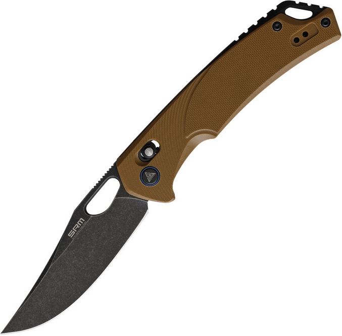 SRM Knives Model 9201 Folder, D2 Steel, Brown G10, SRM9201GW - Click Image to Close