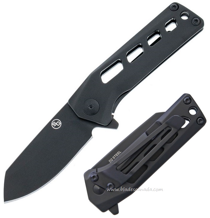 StatGear Slinger Framelock Flipper Folding Knife, D2 Steel, SLNGR-BLK