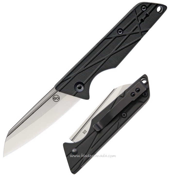 StatGear Ledge Slip Joint Folding Knife, D2 Steel, LEDGEBLK