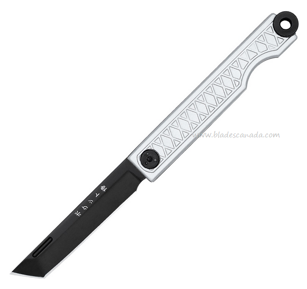 StatGear Pocket Samurai Slipjoint Folding Knife, 440C Two-Tone, Aluminum Grey, SJ-GRY