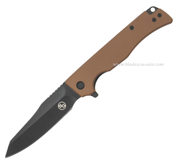 StatGear Asus-Slim Flipper Folding Knife, D2 Steel, G10 Brown, SLIM-BRN