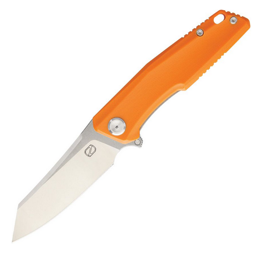 Stedemon ZKC C02 Flipper Folding Knife, 440C Satin, G10 Orange, C02T03
