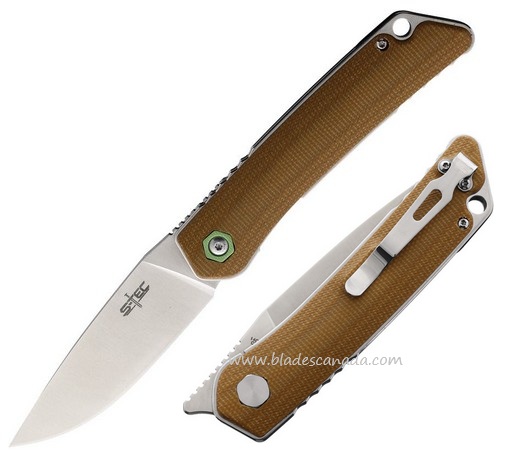 S-TEC Folding Knife, 14C28N Sandvik Satin, G10 Brown, STTS501BR (image for) S-TEC Folding Knife, 14C28N Sandvik Satin, G10 Brown, STTS501BR