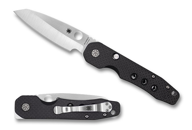 Spyderco Smock Compression Lock Folding Knife, S30V, Carbon Fiber, C240CFP