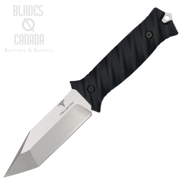 Takumitak Fulcrum Fixed Blade Knife, D2 Satin, G10 Black, Kydex Sheath, TKF201SL