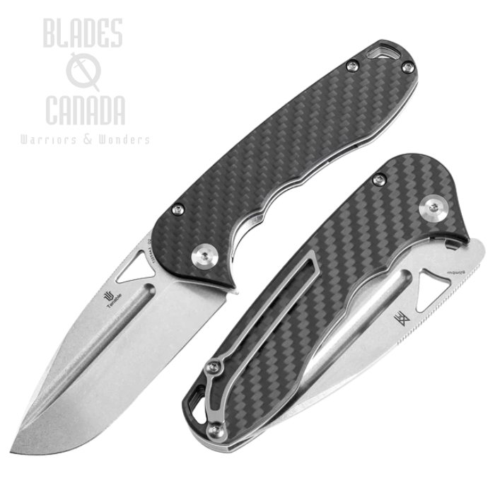 Tenable Bömbur Folding Knife, D2 Stonewash, G10 Carbon Fiber, T1054A3 (image for) Tenable Bömbur Folding Knife, D2 Stonewash, G10 Carbon Fiber, T1054A3