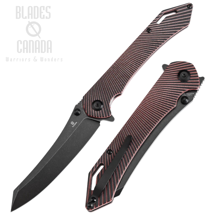 Tenable Colibri Flipper Folding Knife, Nitro-V Black, G10 Black/Red, T1060A1