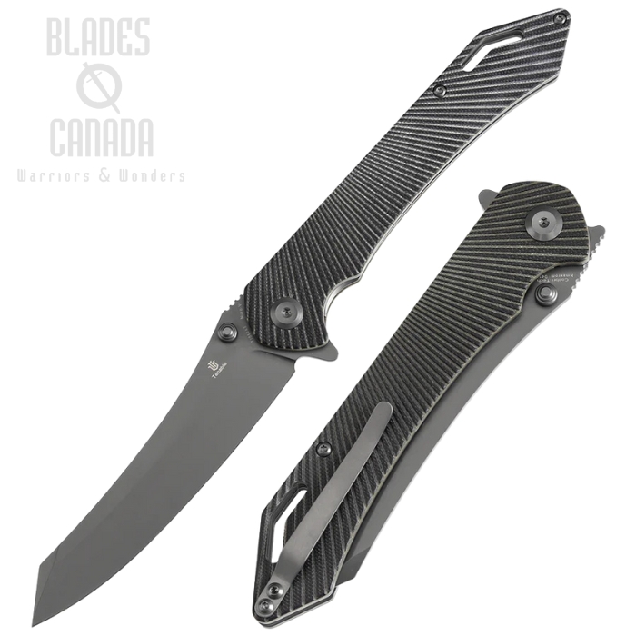 Tenable Colibri Flipper Folding Knife, Nitro-V Gray TiCn, G10 Black/Green, T1060A2