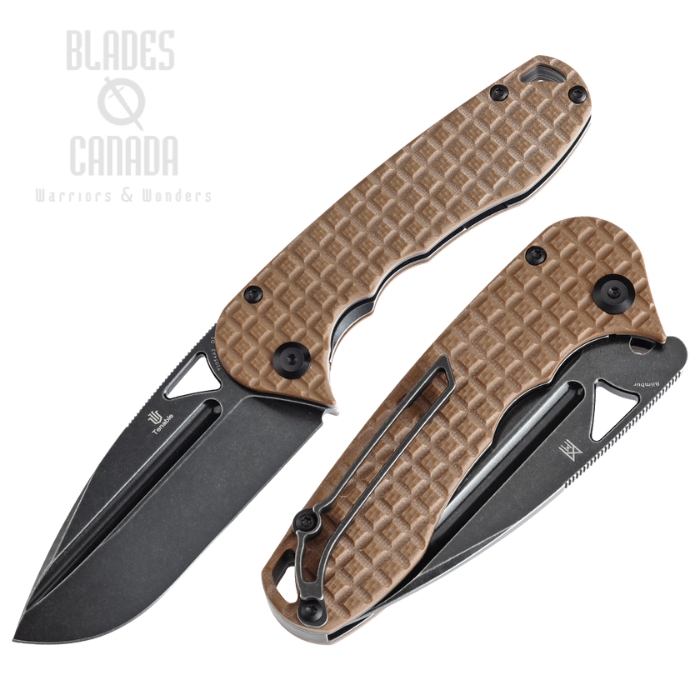Tenable Bömbur Folding Knife, D2 Blackwash, G10 Brown, T1054A2 (image for) Tenable Bömbur Folding Knife, D2 Blackwash, G10 Brown, T1054A2