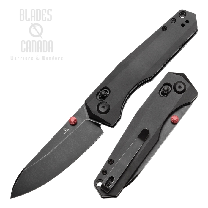 Tenable Beaver Cross Bar Lock Folding Knife, Nitro-V Blackwash, Aluminum Black, T1105V5 (image for) Tenable Beaver Cross Bar Lock Folding Knife, Nitro-V Blackwash, Aluminum Black, T1105V5