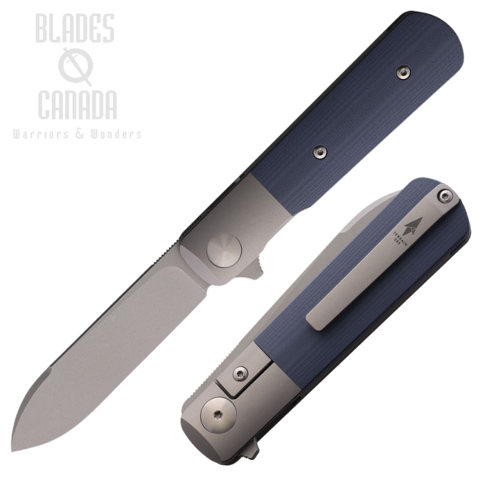 Terrain 365 Flipper Framelock Knife, Cobalt Blade, Titanium Gray/G10 Inlay, TER10714