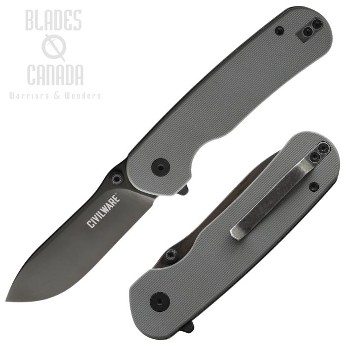 TOOR General Flipper Folding Knife, 14C28N Black, G10 Grey, TR84353 (image for) TOOR General Flipper Folding Knife, 14C28N Black, G10 Grey, TR84353