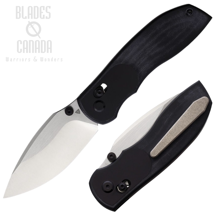Tuya Big Belly Crossbar Lock Folding Knife, 154CM Satin, Micarta Black, T1714-B (image for) Tuya Big Belly Crossbar Lock Folding Knife, 154CM Satin, Micarta Black, T1714-B