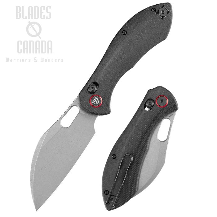 Trivisa Batwing Crossbar Lock Folding Knife, 14C28N SW, Micarta Black, JM10L-BM-14 (image for) Trivisa Batwing Crossbar Lock Folding Knife, 14C28N SW, Micarta Black, JM10L-BM-14