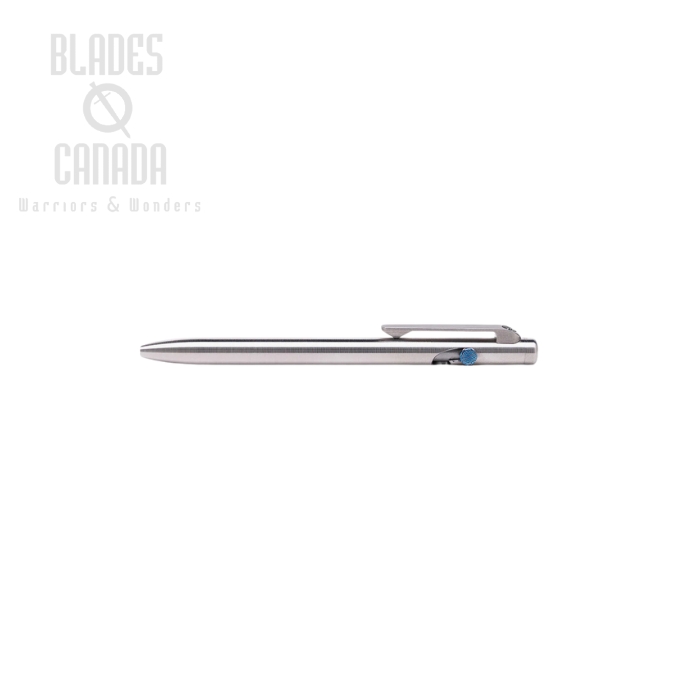 Tactile Turn Slim Bolt Action Pen Short - Titanium w/ Timascus Bolt