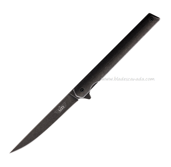 UZI Occam's Razor Flipper Framelock Knife, Stainless Black SW Blade and Handle
