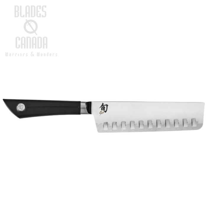 Shun Sora Hollow Ground Nakiri Knife, VG10 6", Textured TPE Handle, VB0739