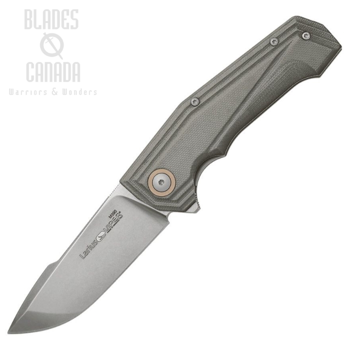 Viper Larius Flipper Folding Knife, M390 Stonewash, G10 OD Green, V5960GG