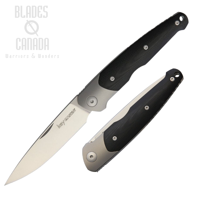 Viper Key Slipjoint Folding Knife, M390 Satin, G10 Black w/Titanium Bolsters, V5978FGB
